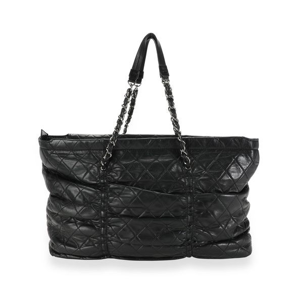 Chanel Black Quilted Lambskin Sharpei Medium East West Tote - Picture 1 of 8